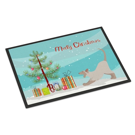 Carolines Treasures 24 x 36 in. Thai Lilac Cat Merry Christmas Indoor or Outdoor Mat CK4804JMAT